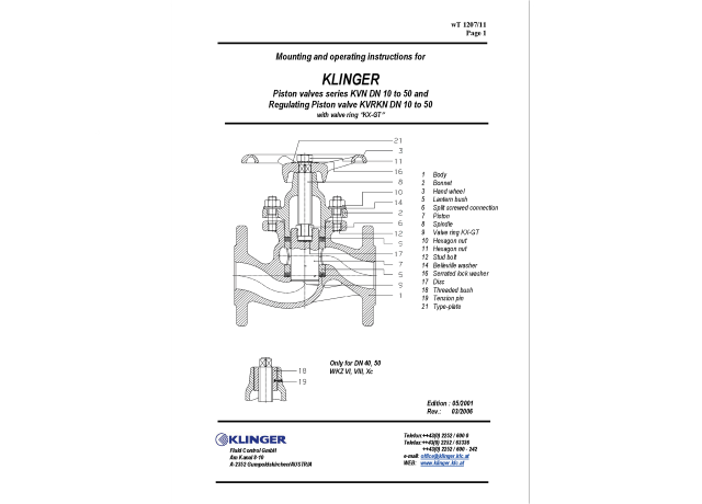 HL961 A03 Piston slide valve Manual EN